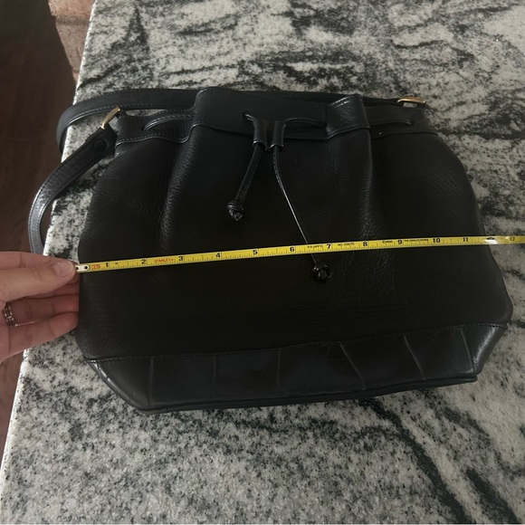 Black real leather cross body bag - Picture 6 of 7